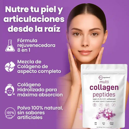 Multi Colageno: Combate el Envejecimiento en 4 Semanas - 1Lb